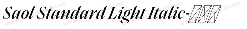 Saol Standard Light Italic字体转换